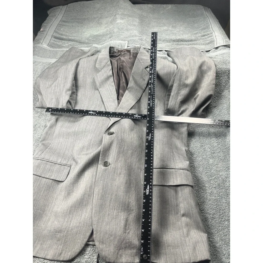 Joseph‎ Abboud Mens 44R 38W Gray Pinstripe Wool Blend Blazer Suit Jacket